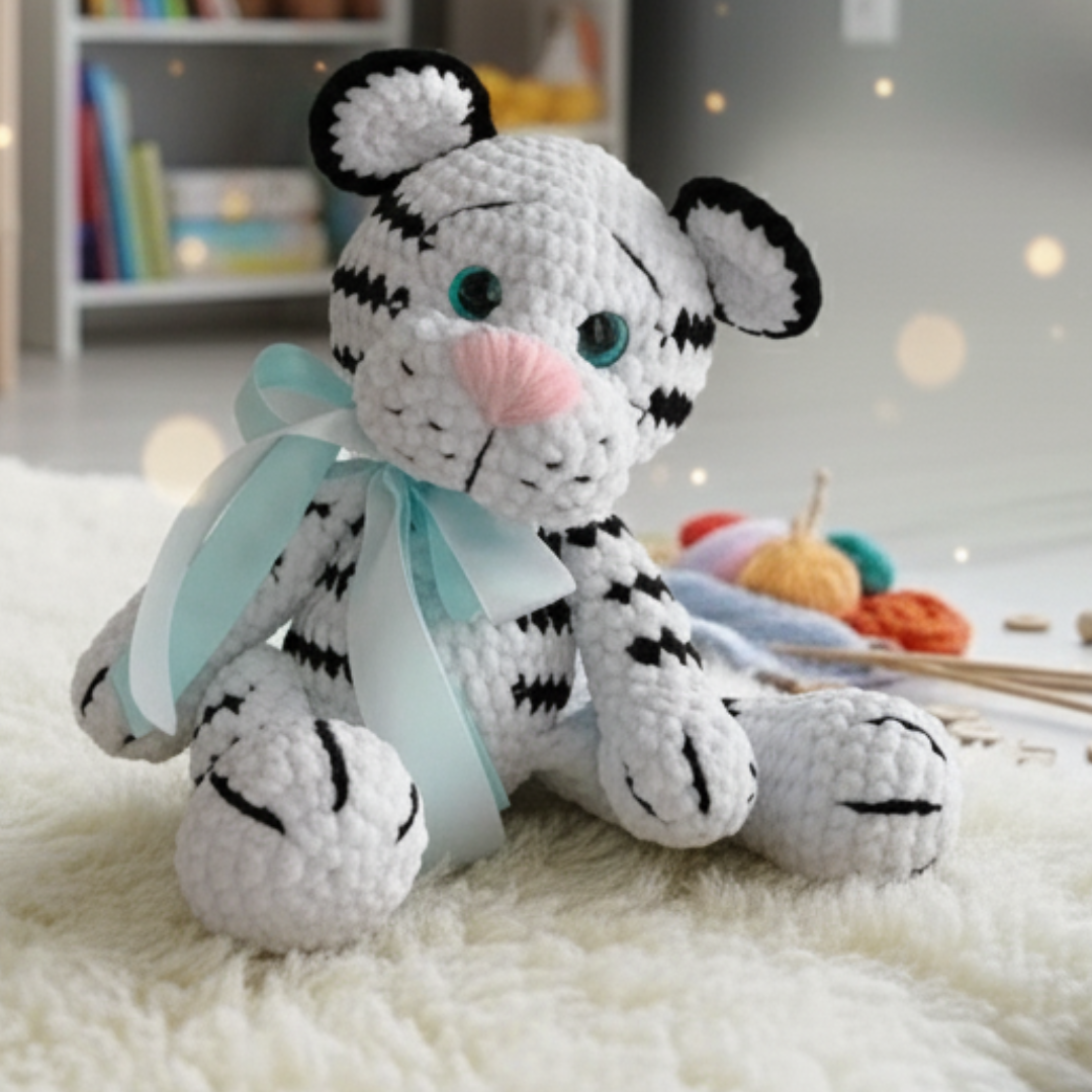 Marun – The Gentle Crochet White Tiger🐯