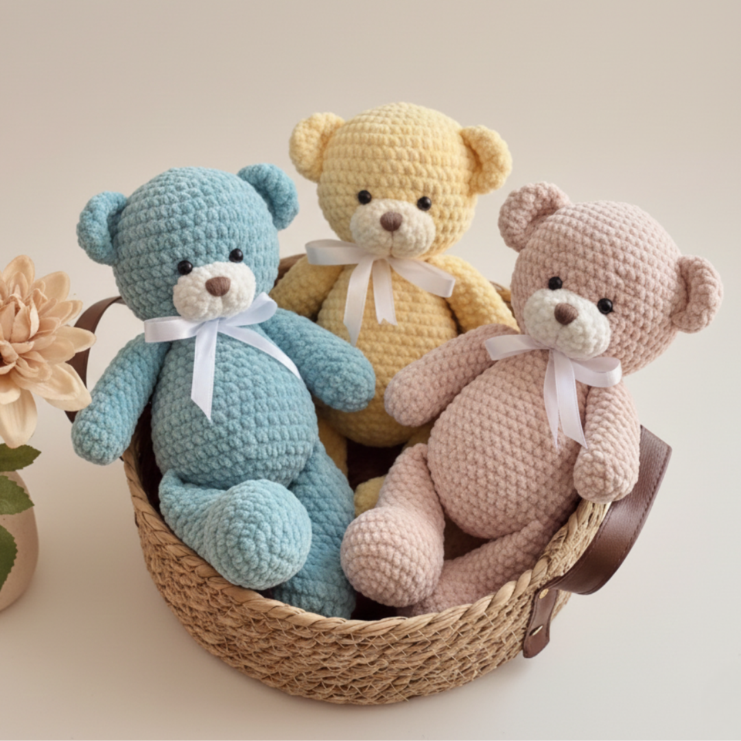 🌙 Sleepytime Teddy Bear – Crafting Pattern