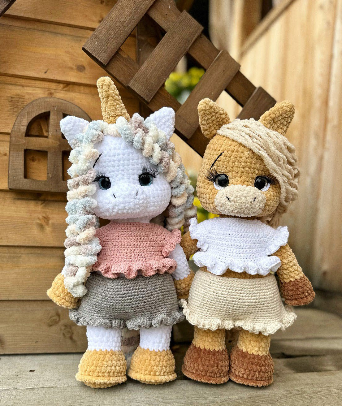 Unicorn & Horse Crochet Pattern – 2 in 1 Amigurumi PDF with Clothes