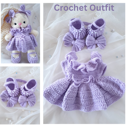 Lilac Petal Dress & Booties – Crochet Outfit Pattern