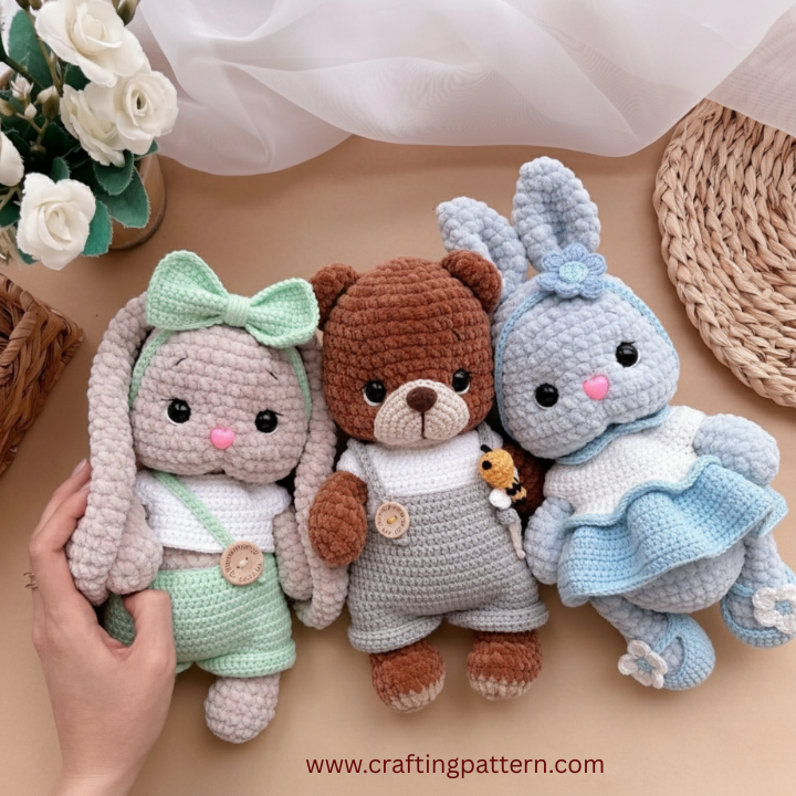 🌼 3 in 1 Amigurumi Plush Babies