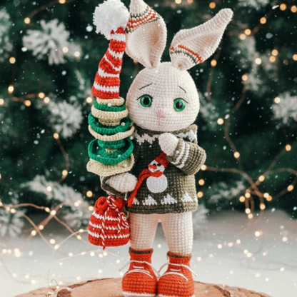 Tommi the Bunny Amigurumi Pattern+ outfit