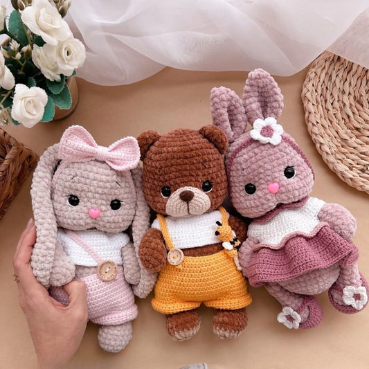🌼 3 in 1 Amigurumi Plush Babies