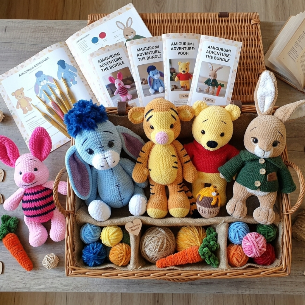 🧶 Magical Animal Friends Crochet Bundle – Set of 5 Patterns