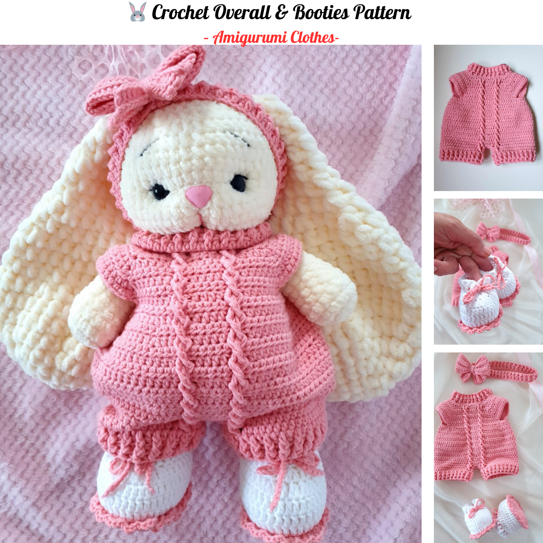 🐰 Crochet Overall & Booties Pattern