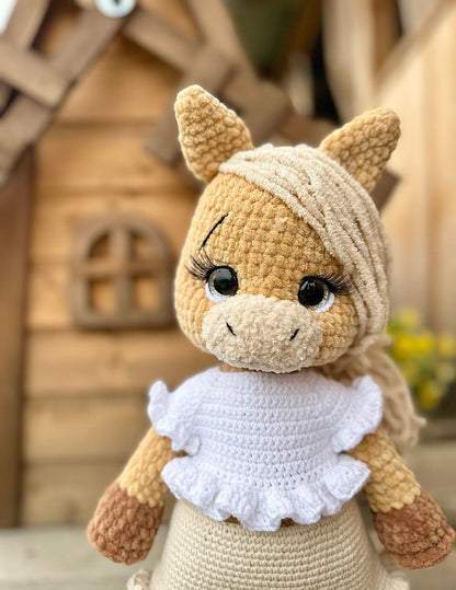 Unicorn & Horse Crochet Pattern – 2 in 1 Amigurumi PDF with Clothes
